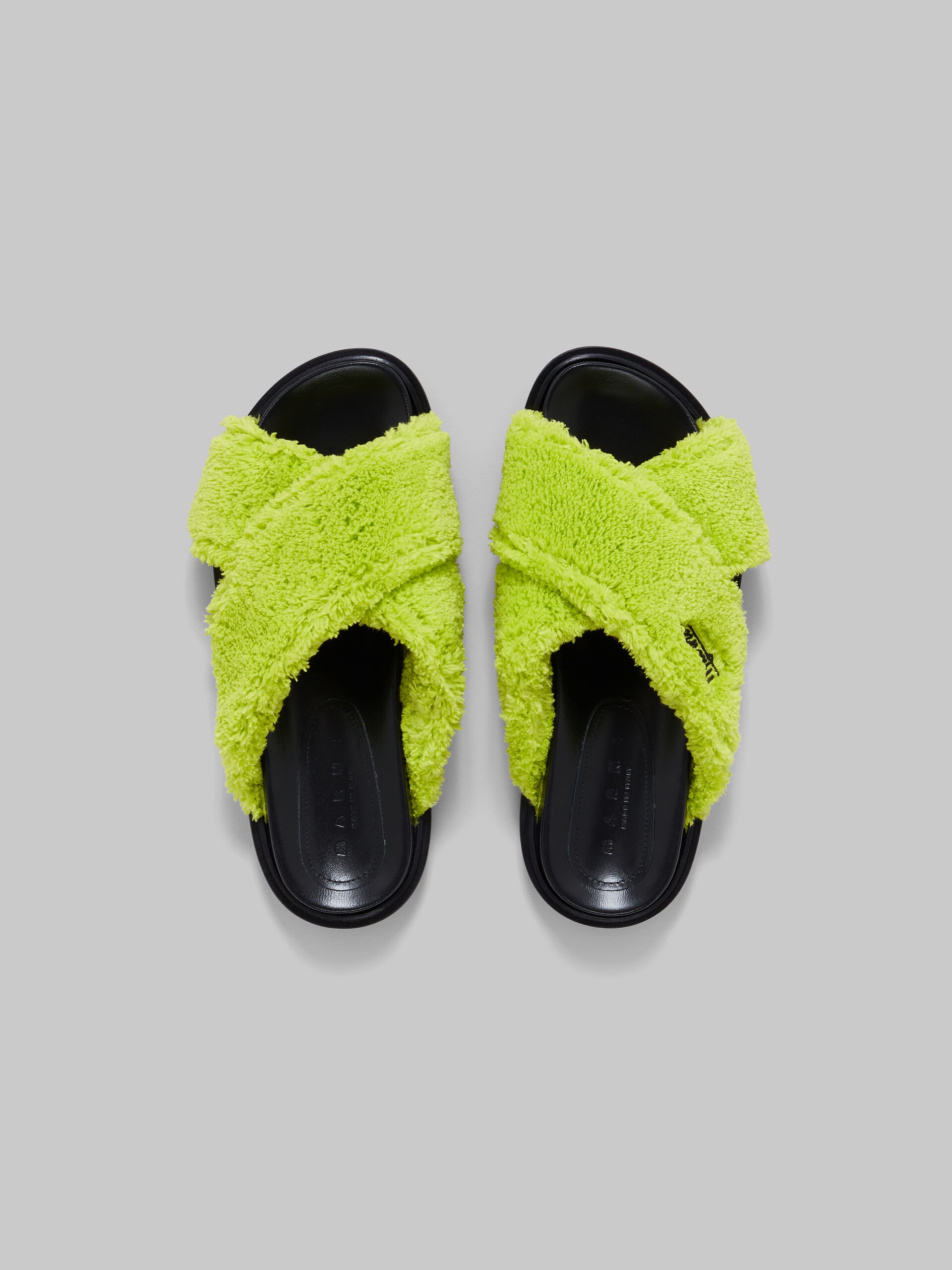 GREEN TERRY SLIDE SANDAL - 4