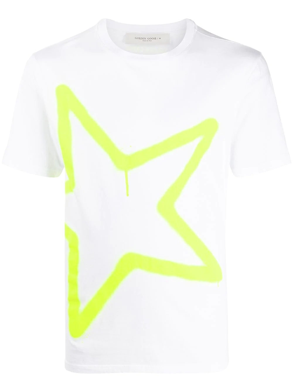 neon star print T-shirt - 1