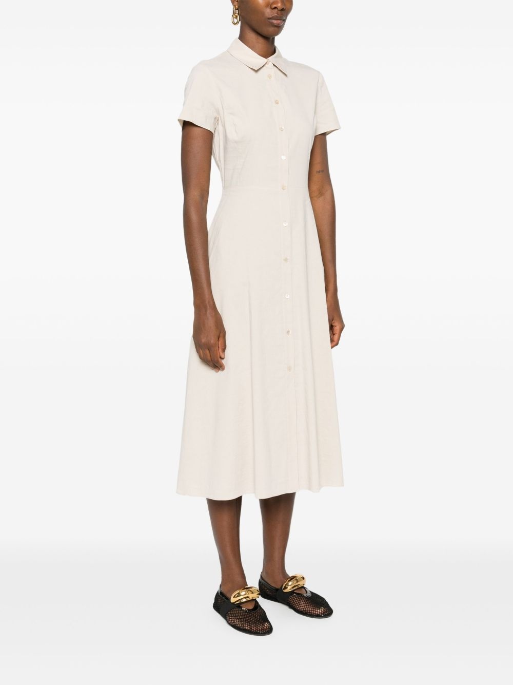 short-sleeves midi shirt dress - 3