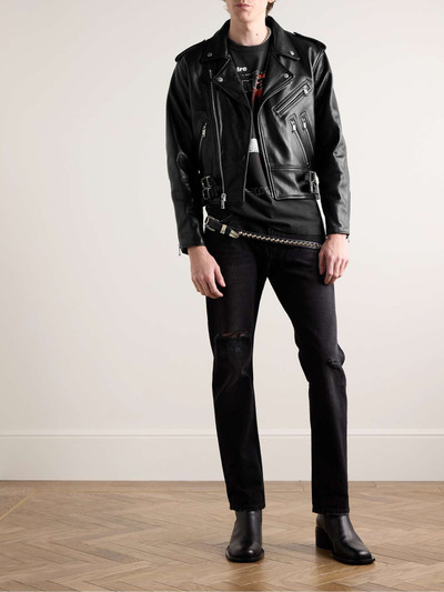 Enfants Riches Déprimés Rose Slim-Fit Leather Biker Jacket outlook