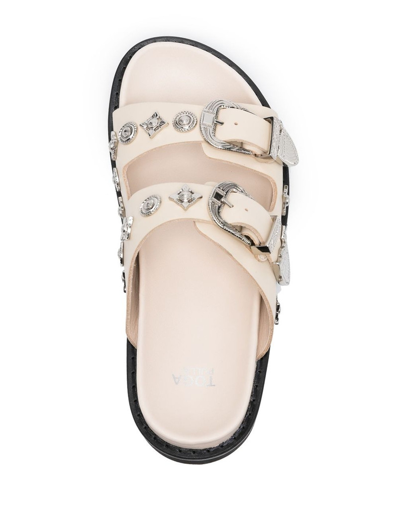 stud-embellished leather slides 4