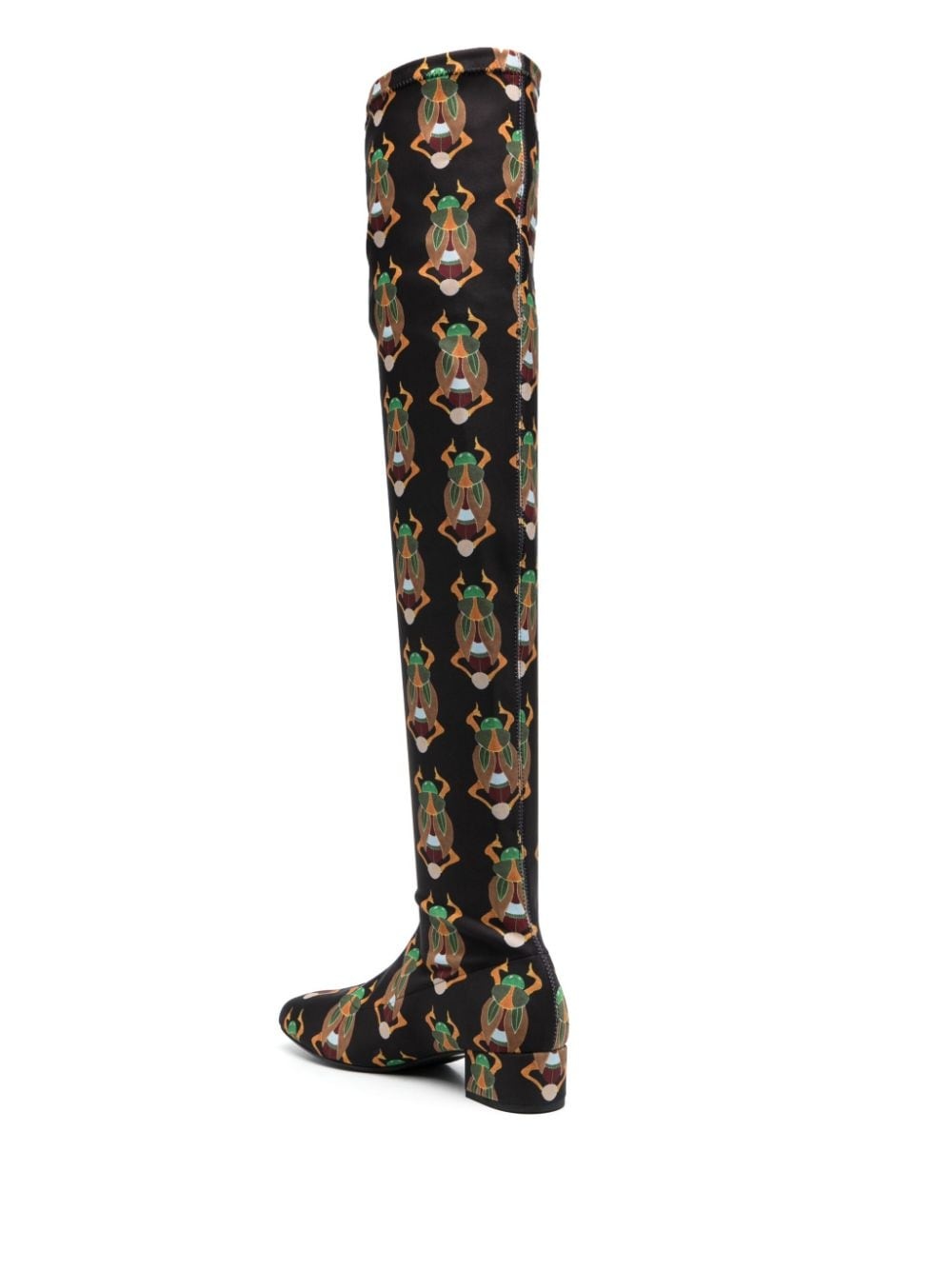 Edie 40mm scarab-jacquard boots - 3