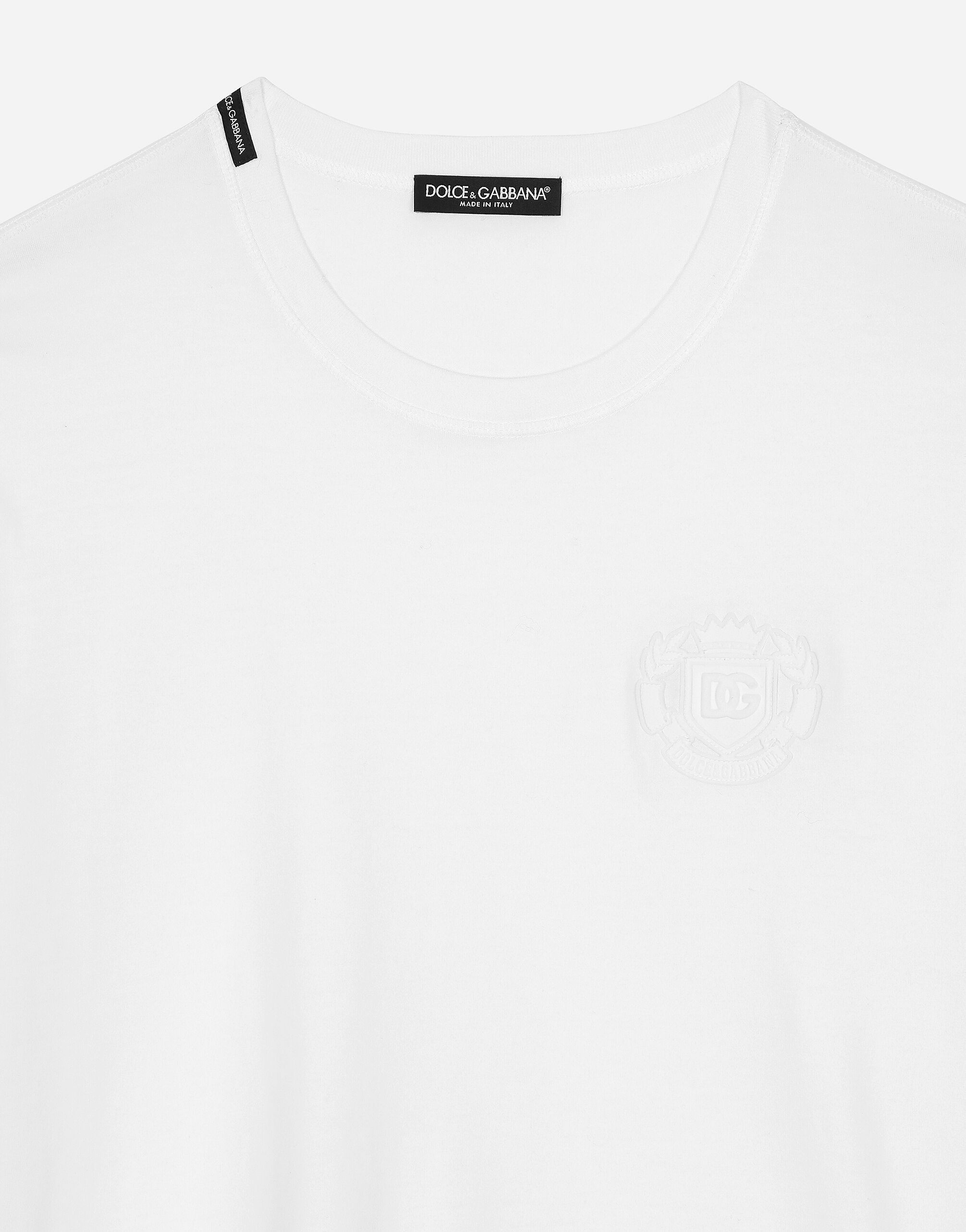 Cotton T-shirt with logo embroidery - 6