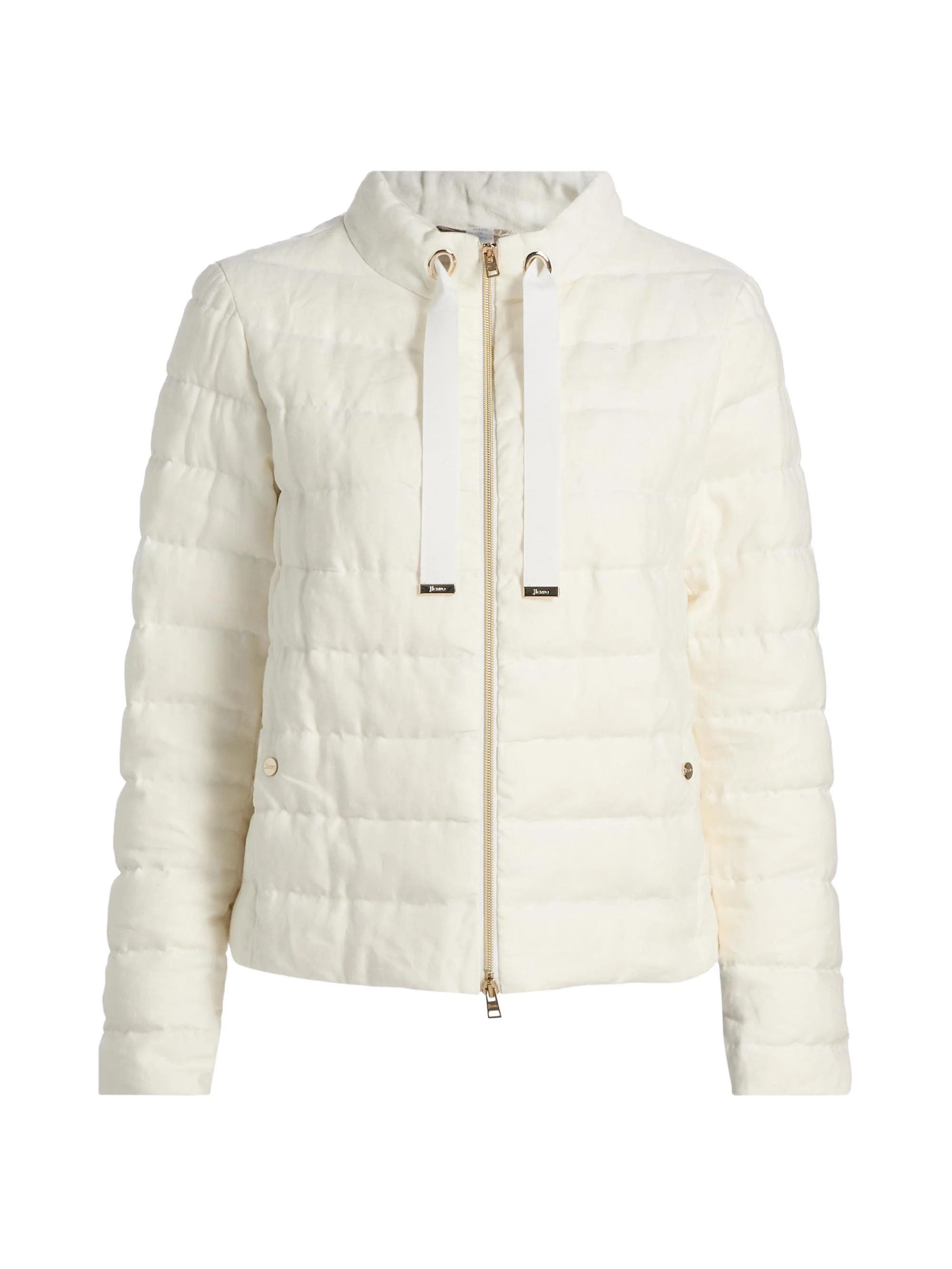 Women's New Lined Quilted Short Jacket - White - 1