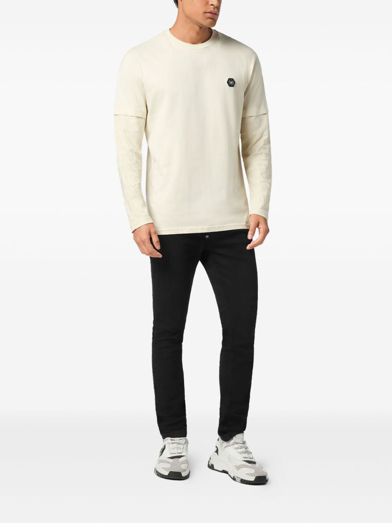 PHILIPP PLEIN jacquard-crest longsleeve T-shirt outlook