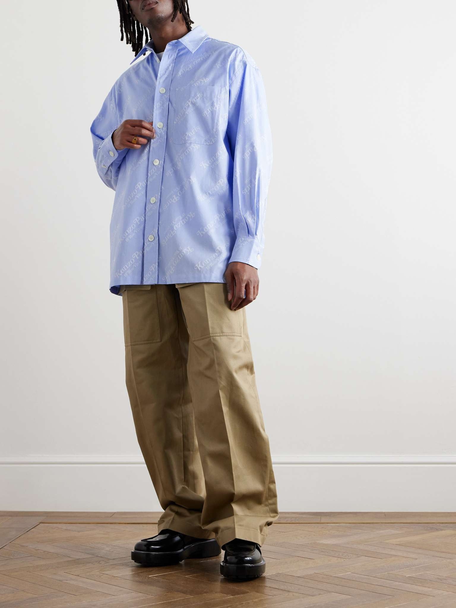 + VERDY Oversized Logo-Jacquard Cotton Shirt - 2