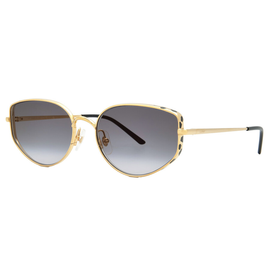 Cartier Panthere de Cartier Grey Cat Eye Ladies Sunglasses CT0300S 001 58 - 2