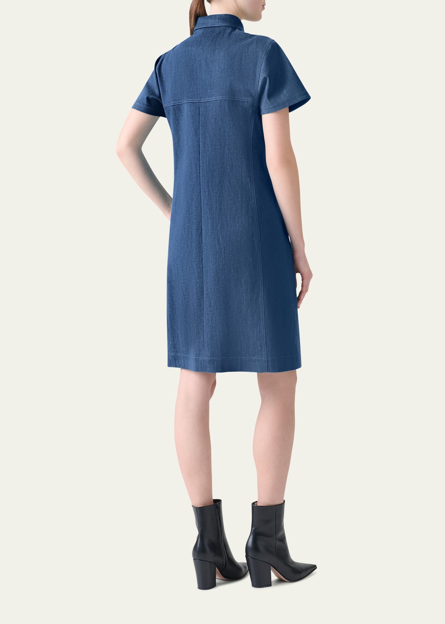 Denim Polo Dress - 3