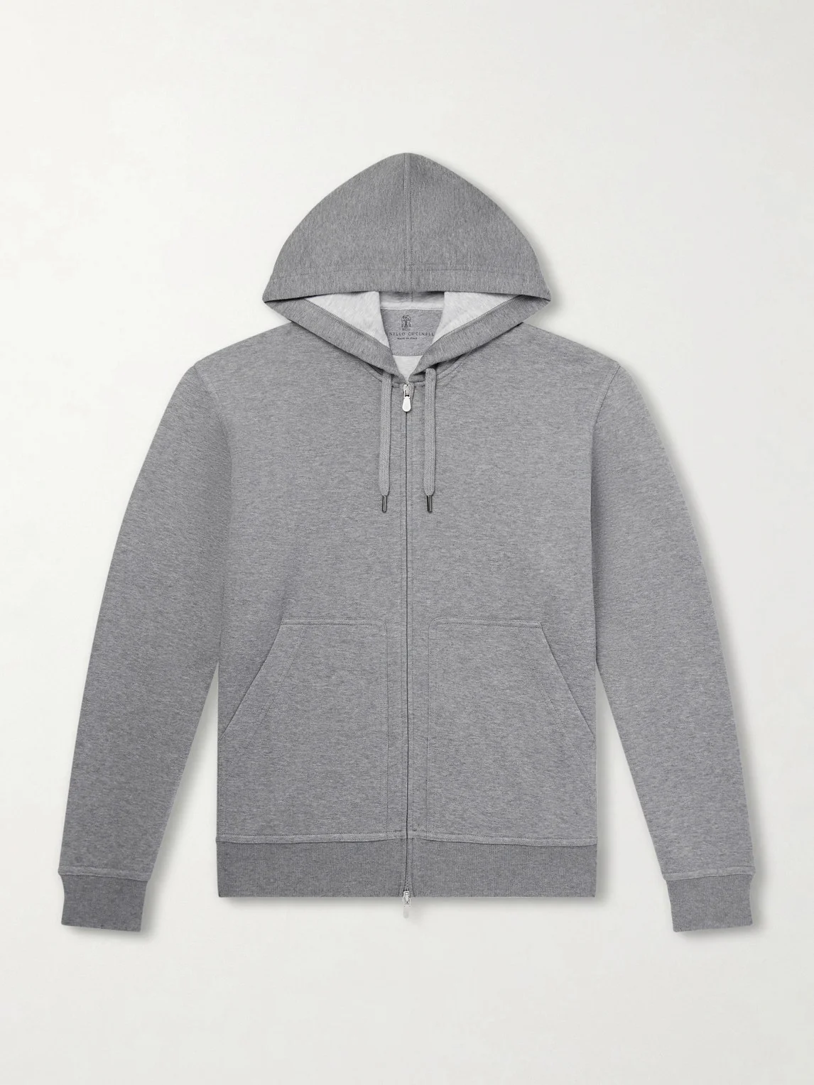 Cotton-Blend Jersey Zip-Up Hoodie - 1