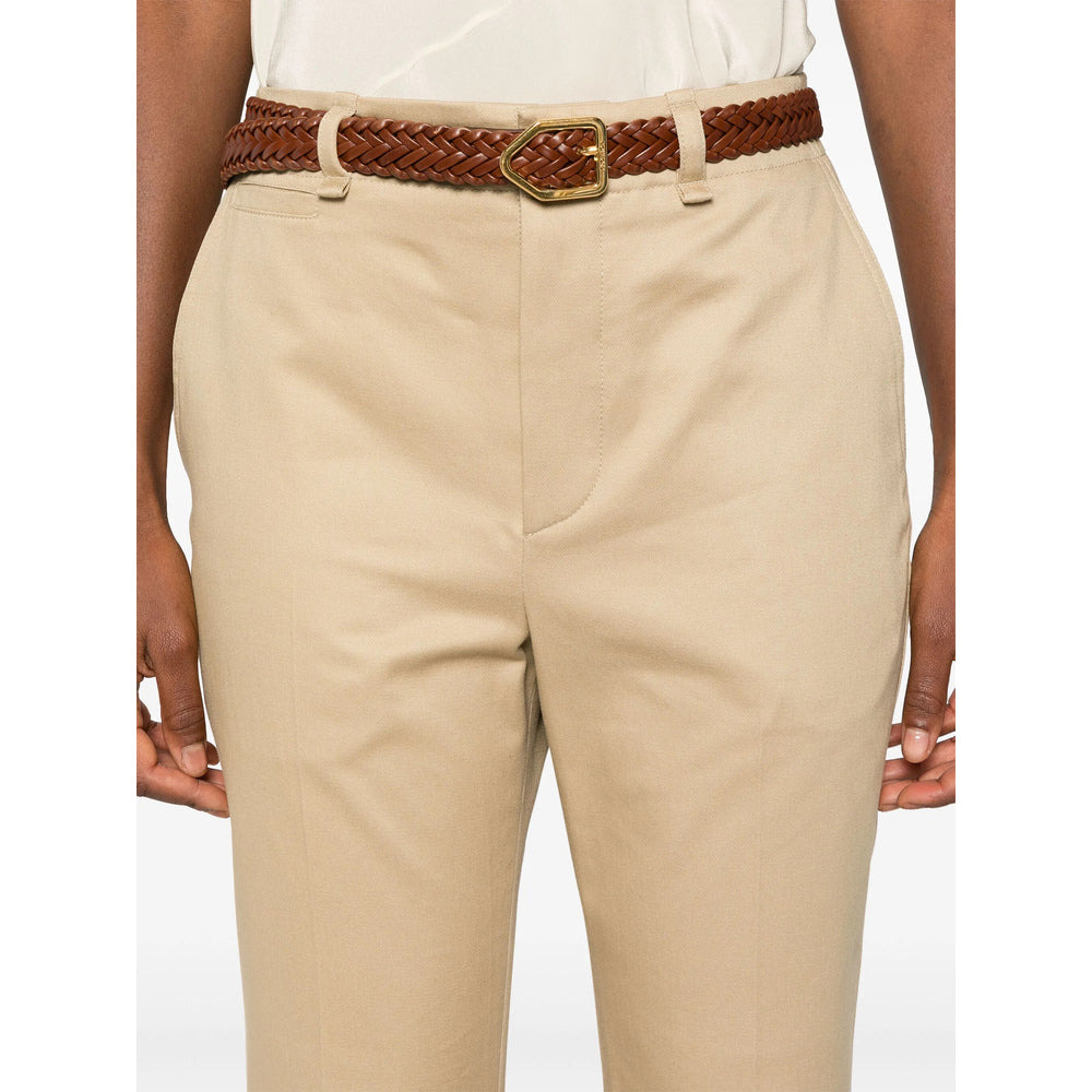 Saint Laurent Neutrals Trousers - Straight Trousers Women - 4