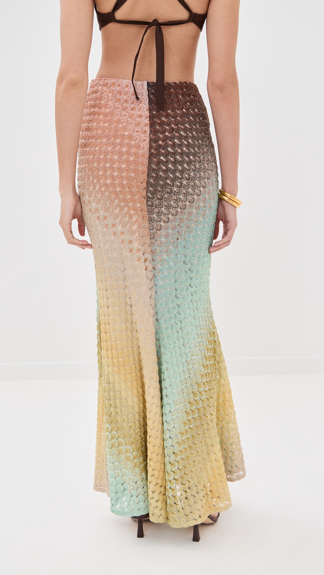 Long Metallic Skirt - 2