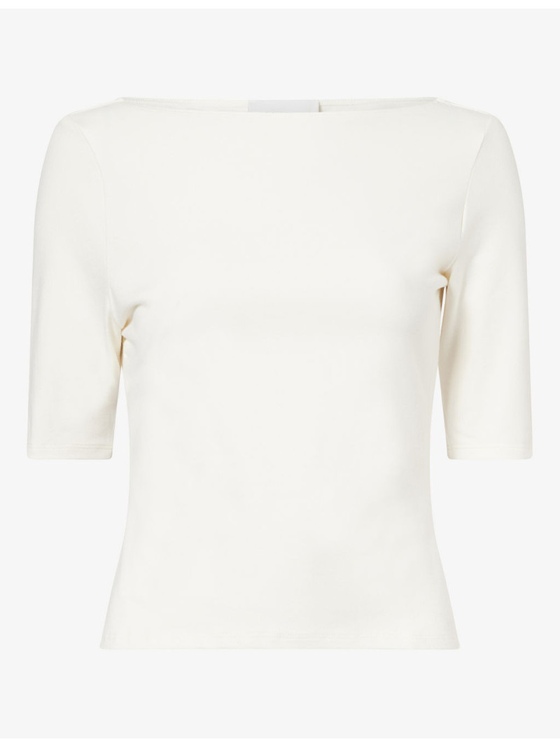 Santino Boat-Neck Stretch-Cotton Top 1