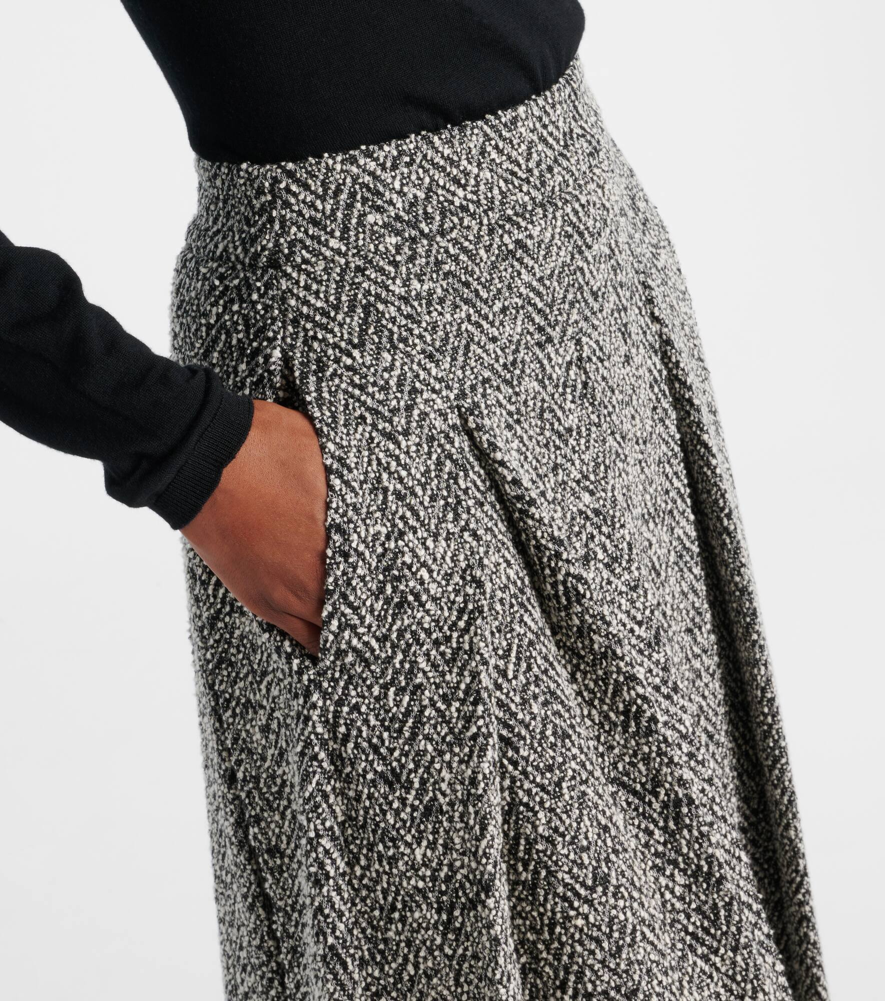 Gallo cotton and wool-blend midi skirt - 4