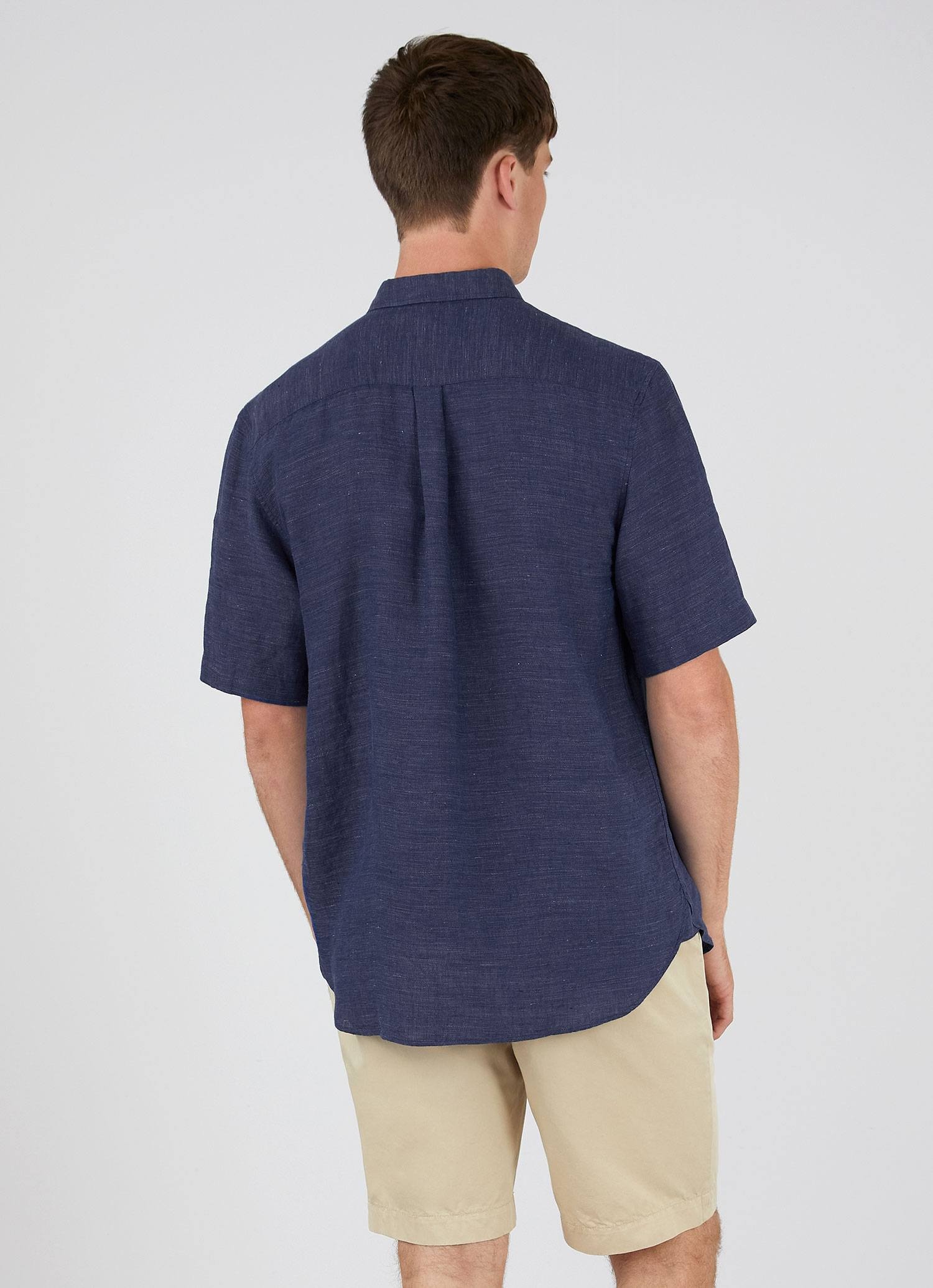 Short Sleeve Linen Shirt - 4