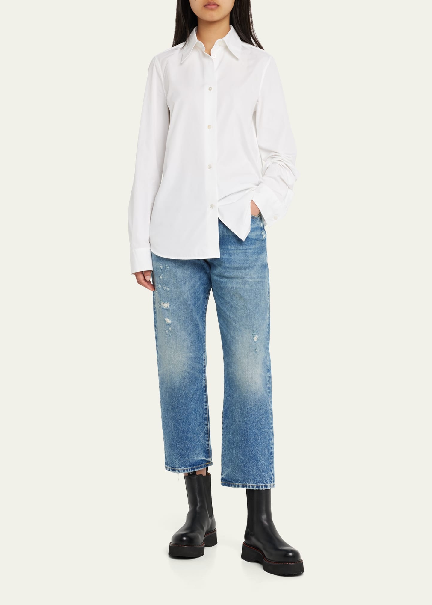 Distressed Boyfriend Jeans - 2