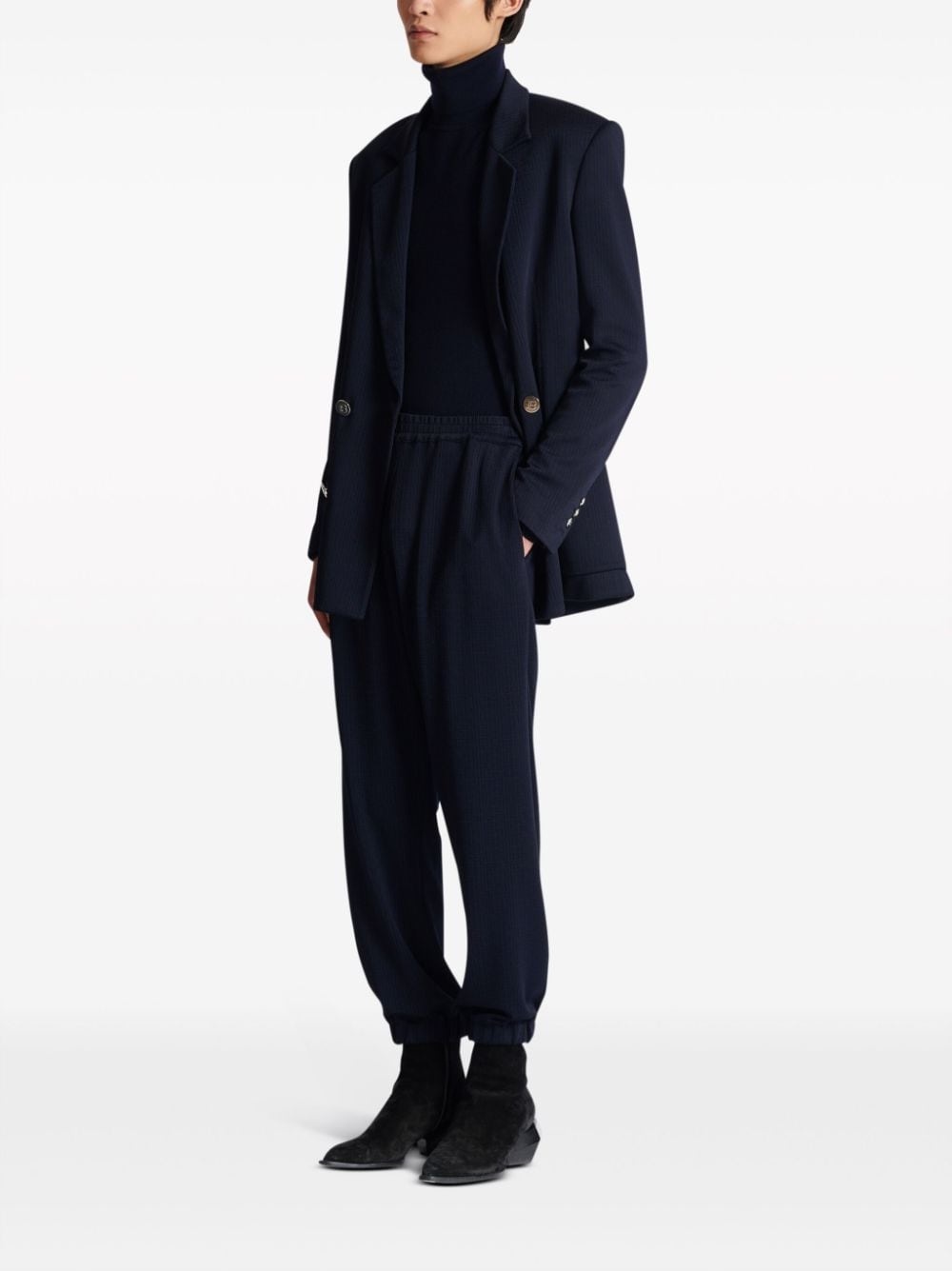 monogram-pattern elasticated-waistband track pants - 2