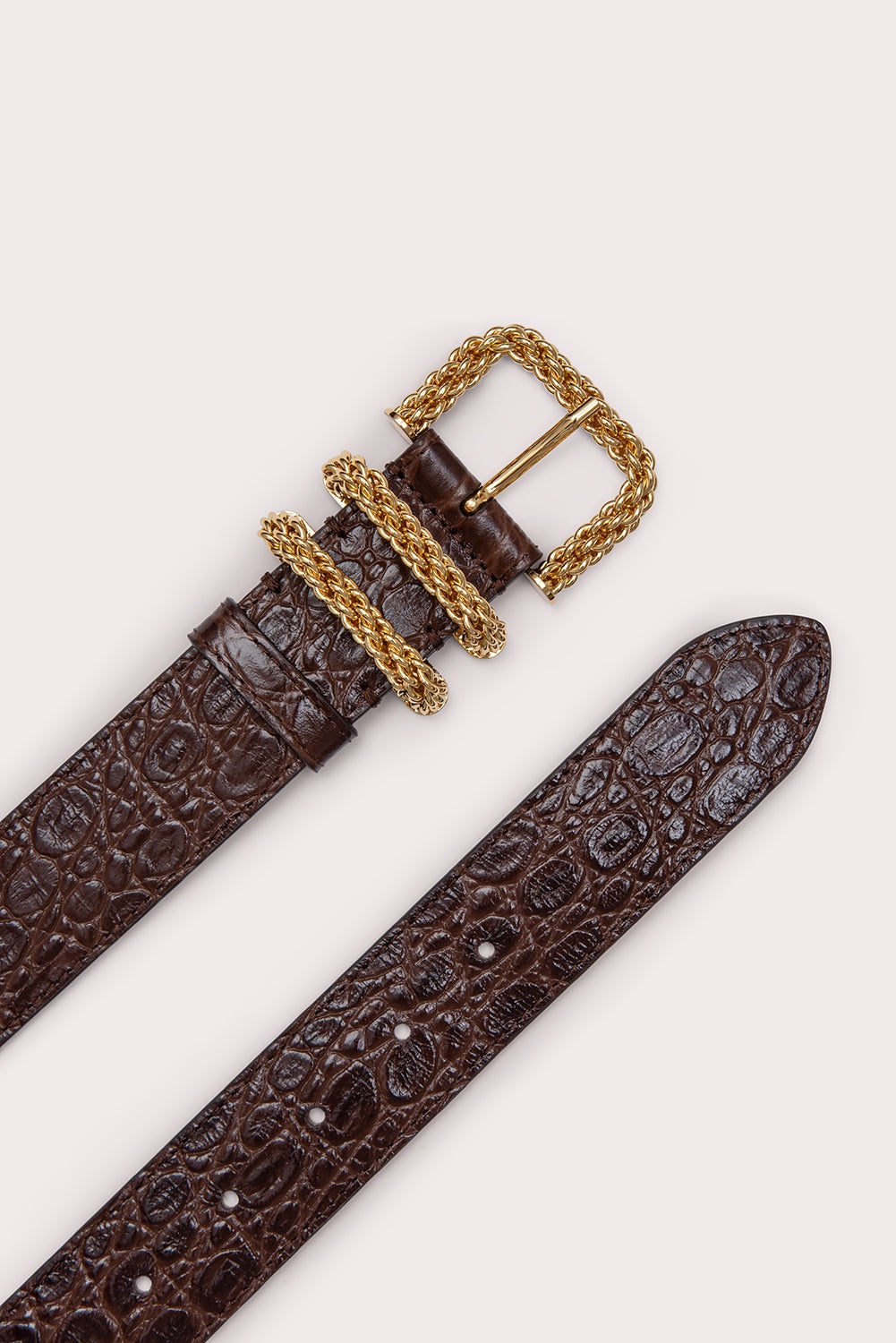 Katina Sequoia Circular Croco Embossed Leather - 2