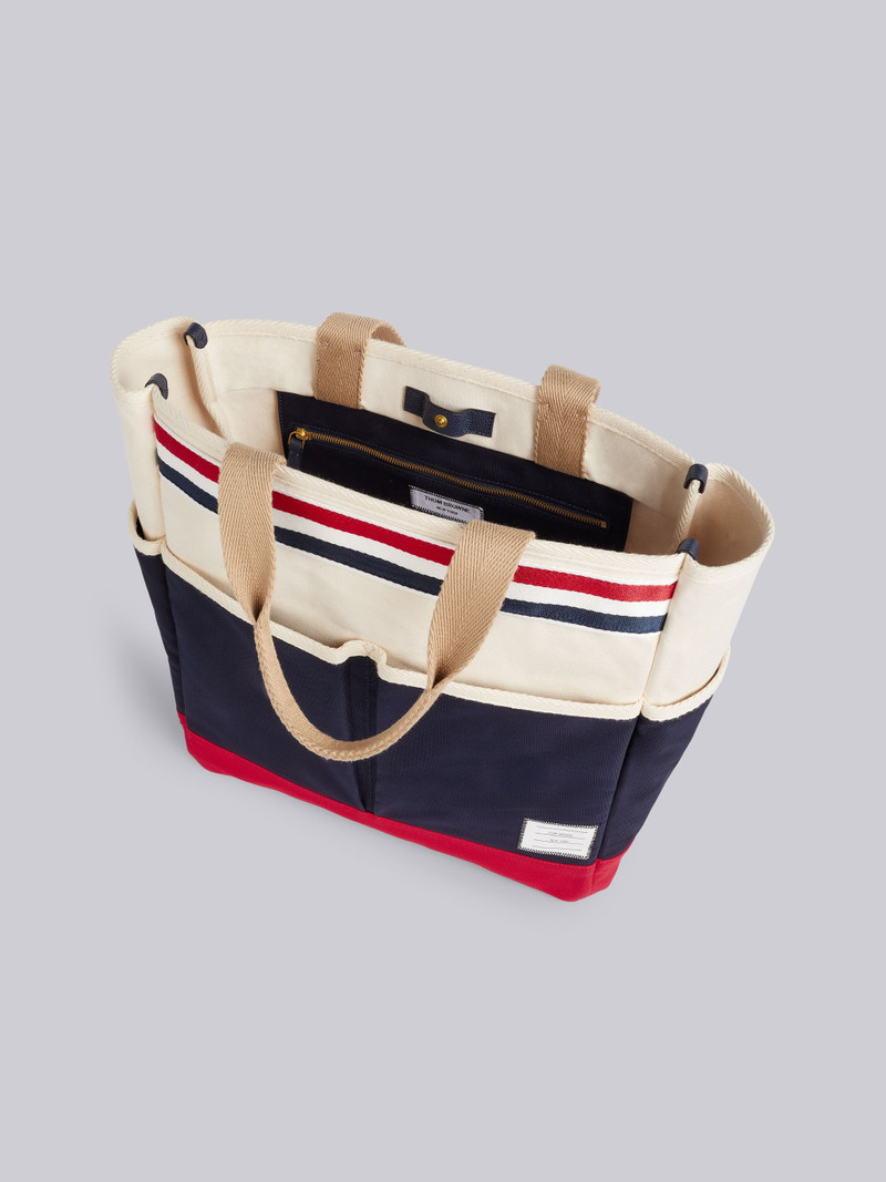 Tricolor Cotton Canvas Garden Tote 5