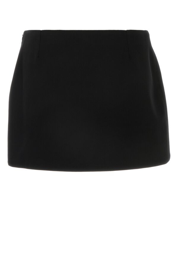 Black wool mini skirt - 2