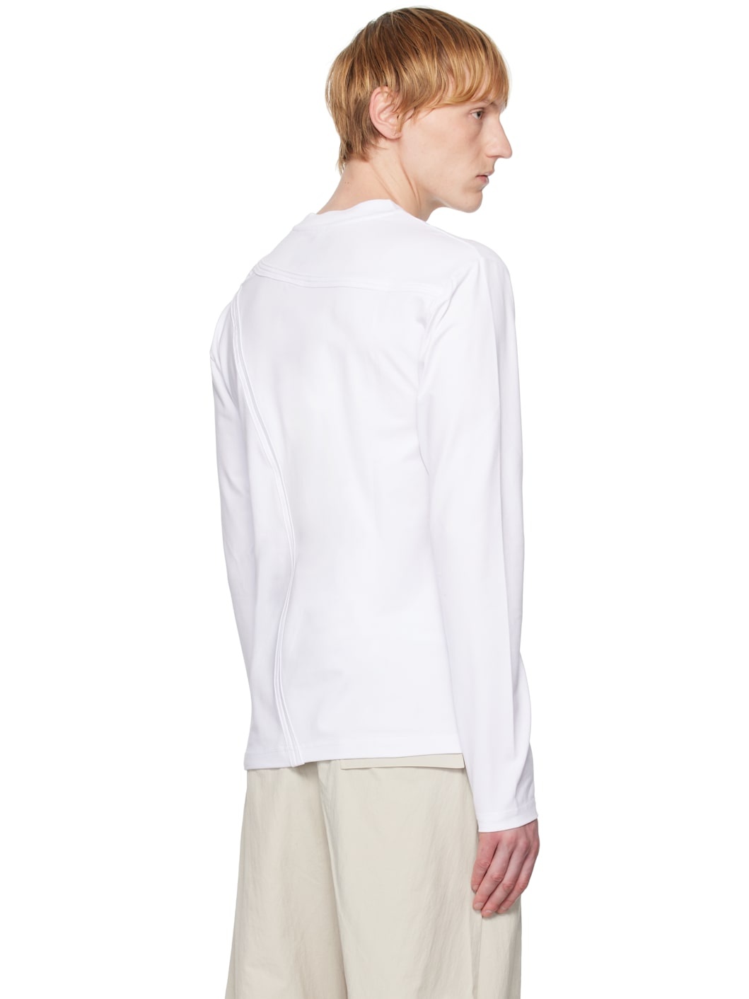 White Pleistos Long Sleeve T-shirt - 3