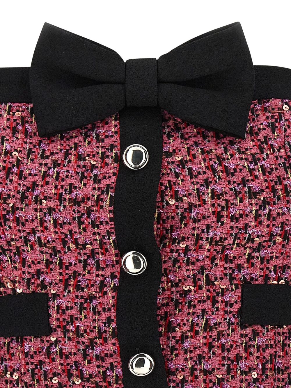 sequin-embellished tweed top - 3