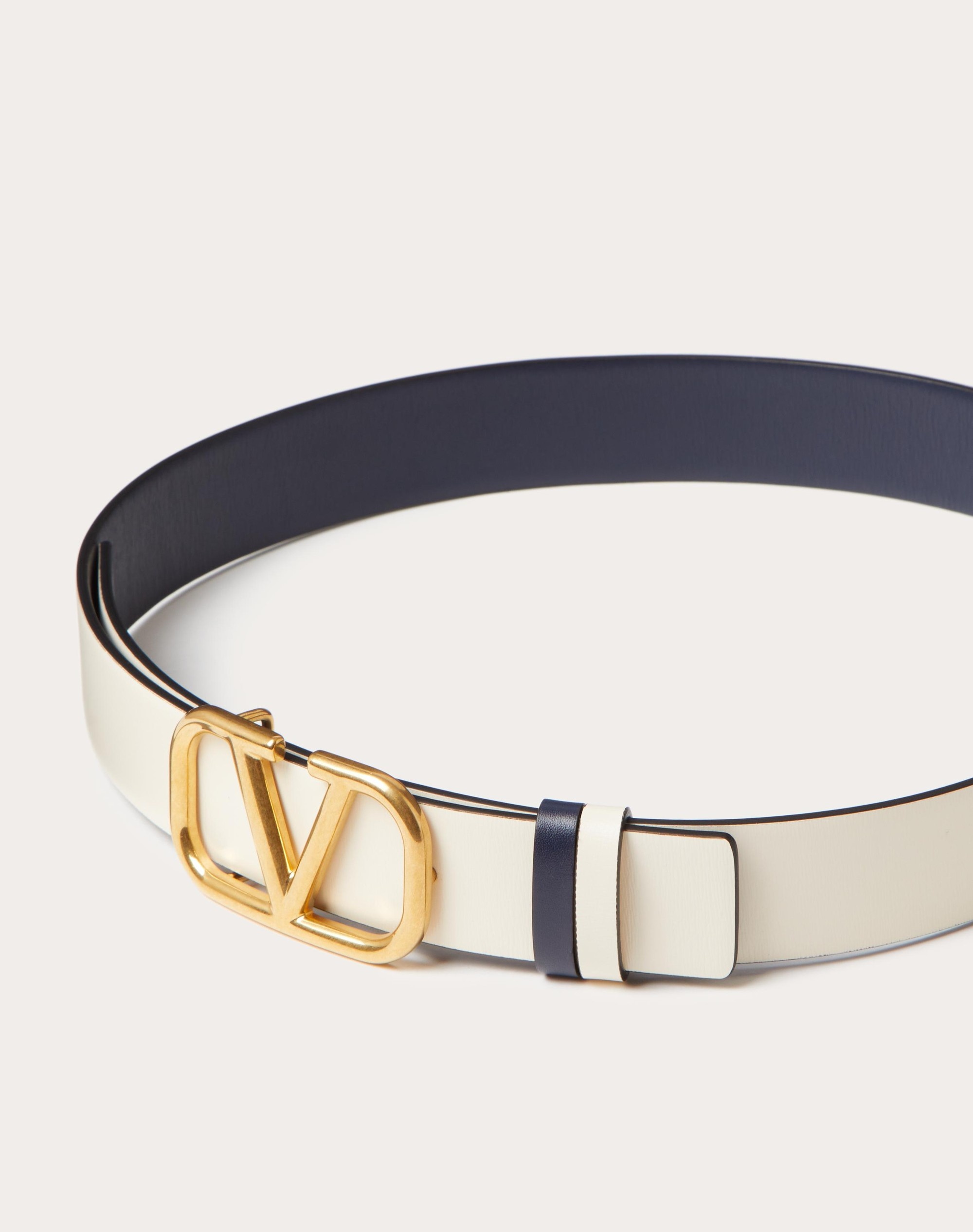 REVERSIBLE VLOGO SIGNATURE BELT IN GLOSSY CALFSKIN 30 MM - 4