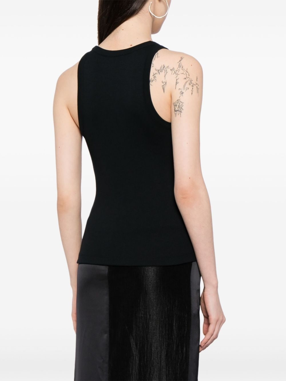 ribbed-knit sleeveless tank top - 4
