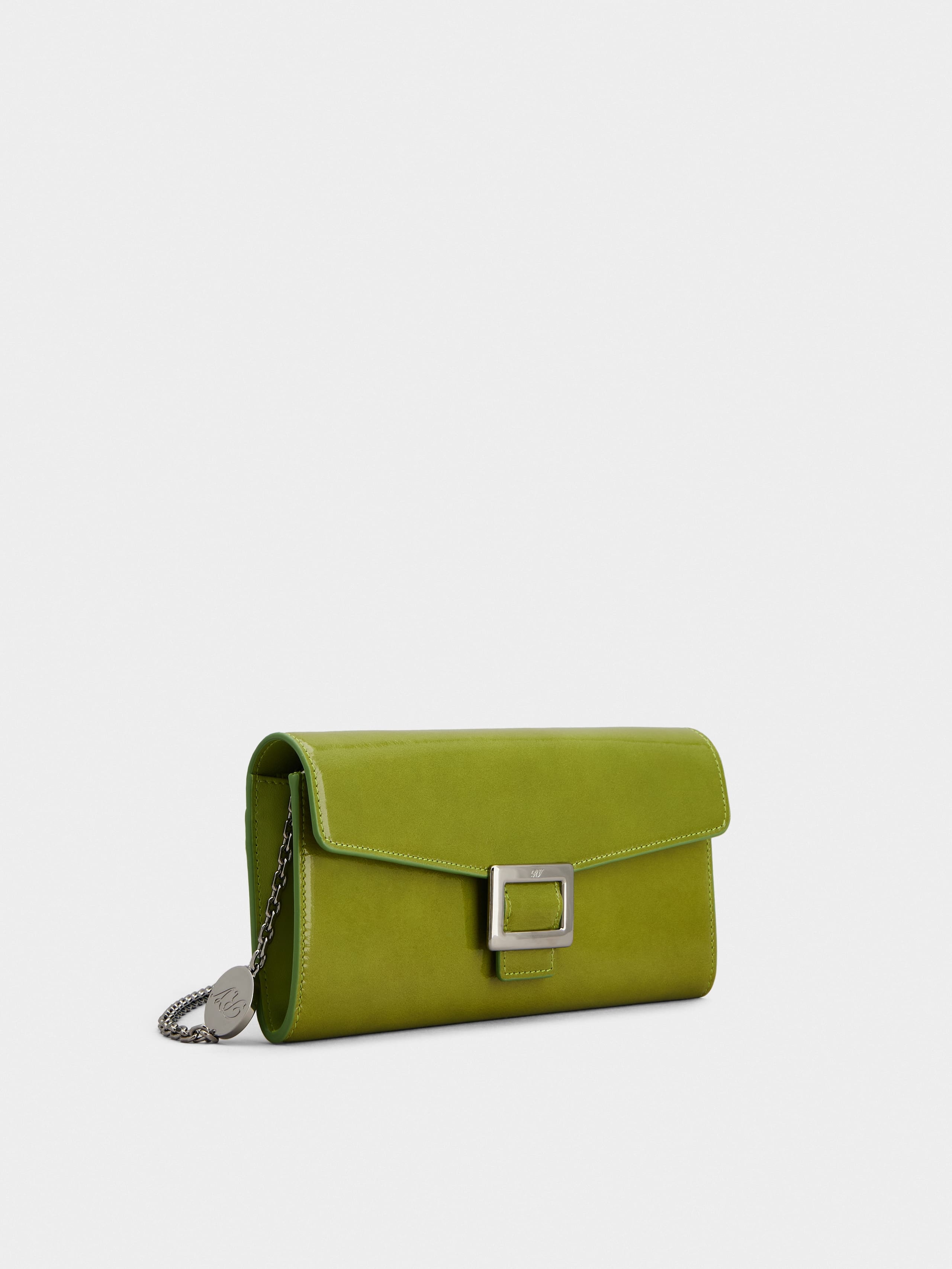 Belle Vivier Wallet on chain in patent leather - 3