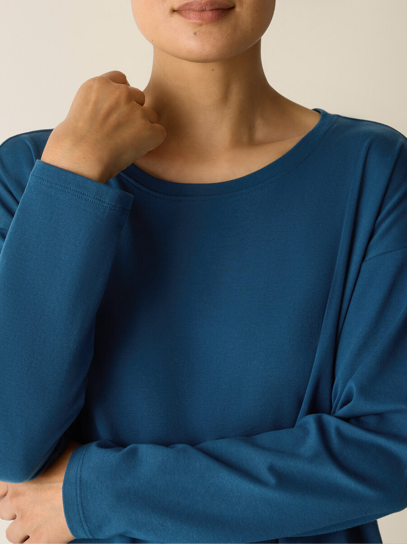 Organic Cotton Interlock Jewel Neck Sleep Top 5