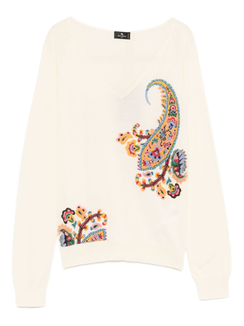 paisley-motif long-sleeved T-shirt 1