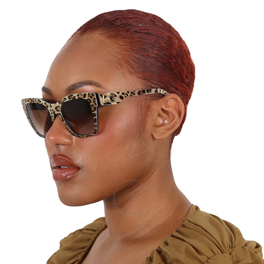 Dolce and Gabbana Brown Gradient Square Ladies Sunglasses DG4384 316313 53 - 2