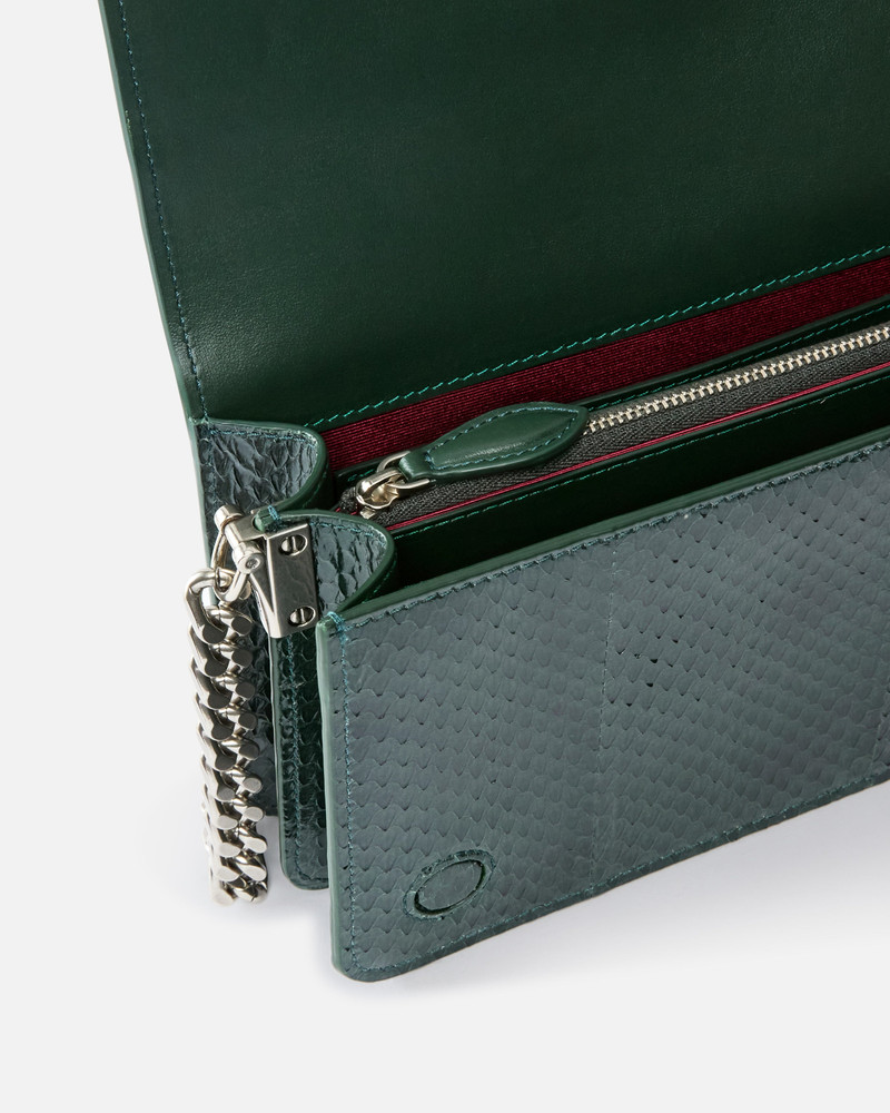 PINKO GALLERIA MINI LOVE BAG CROSSBODY BAG IN SHINY REPTILE SKIN 4