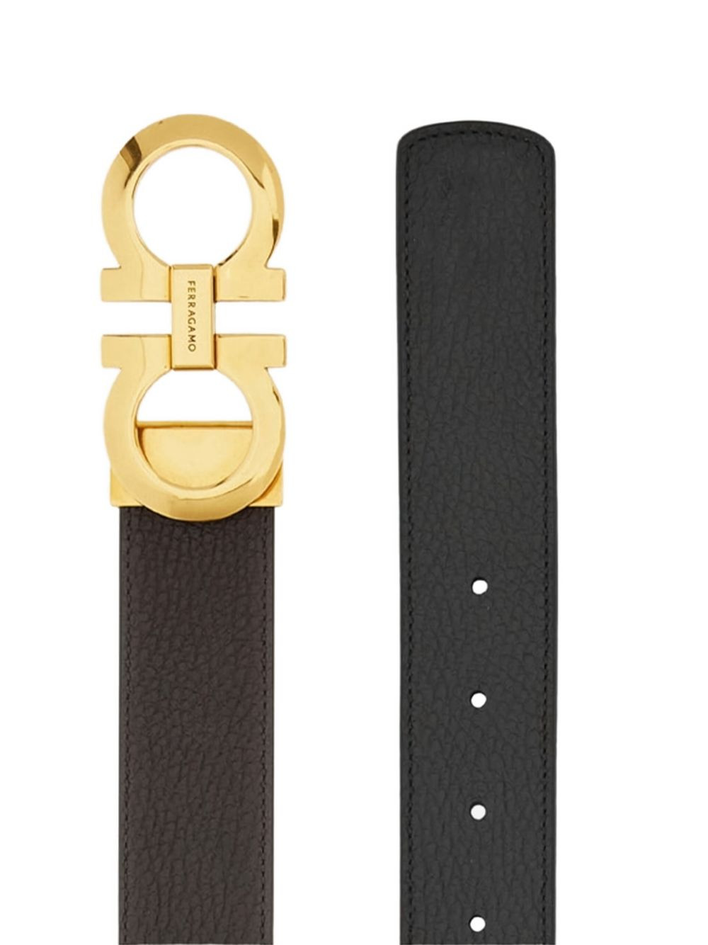 Gancini leather belt - 2