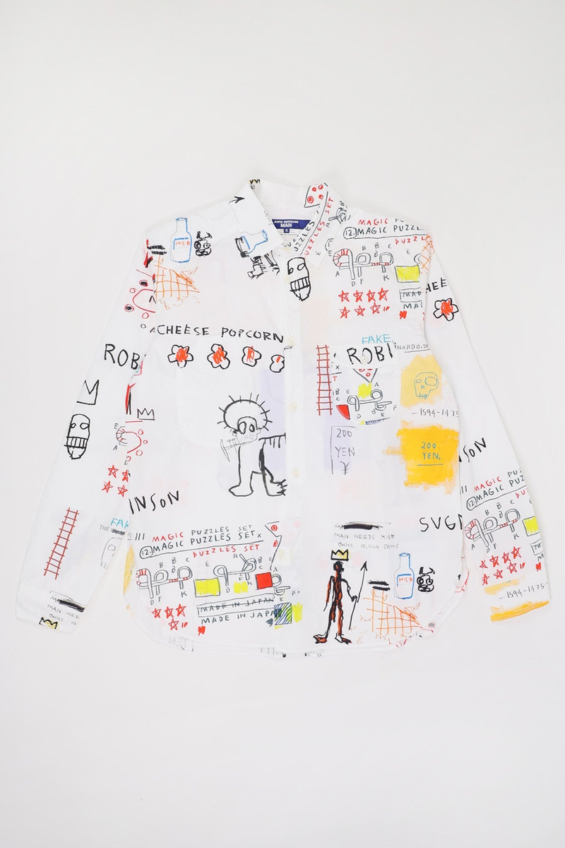 BASQUIAT WIDE FIT COTTON SHIRT - WHITE 1