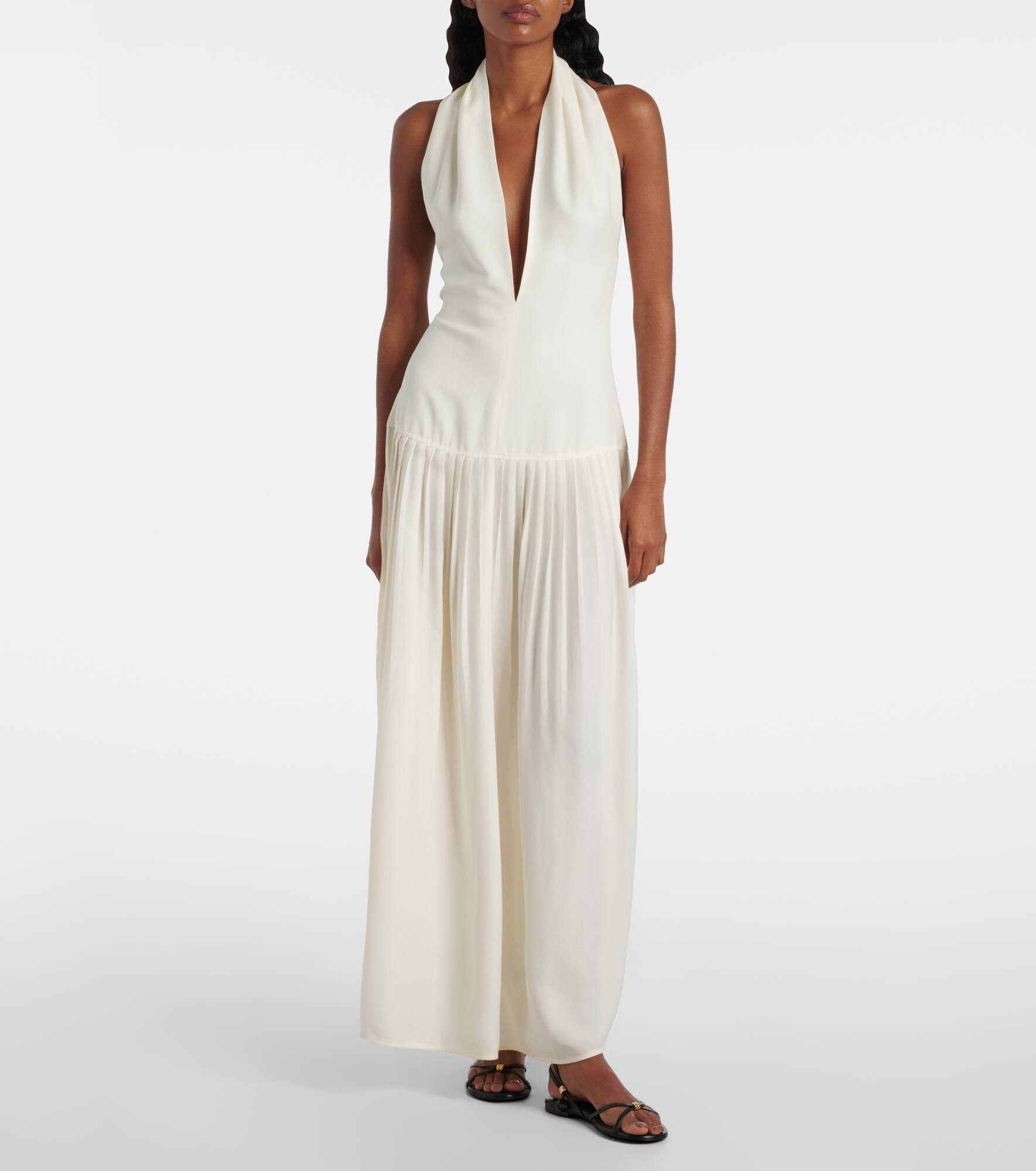 Tala halterneck georgette maxi dress - 2