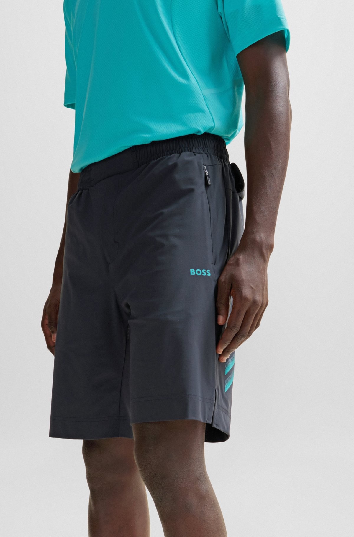 REGULAR-FIT SHORTS WITH DECORATIVE REFLECTIVE ARTWORK - 3