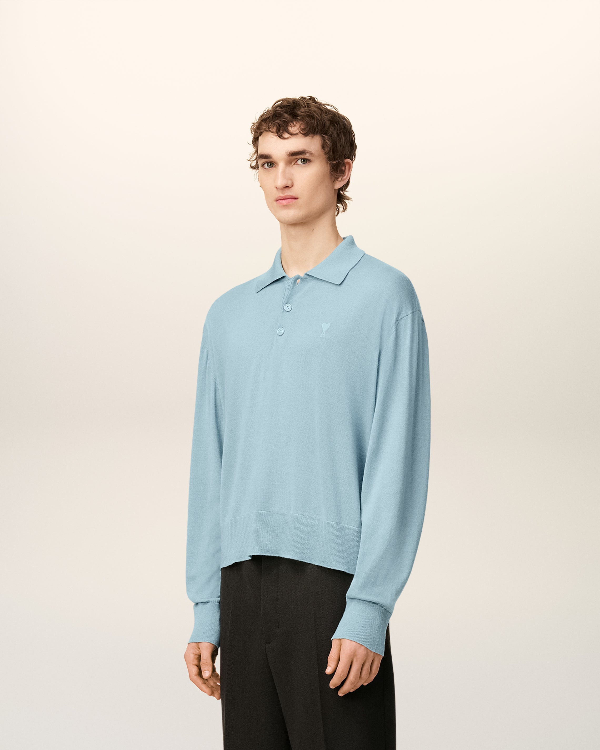 BLUE WOOL AMI DE COEUR POLO - 6