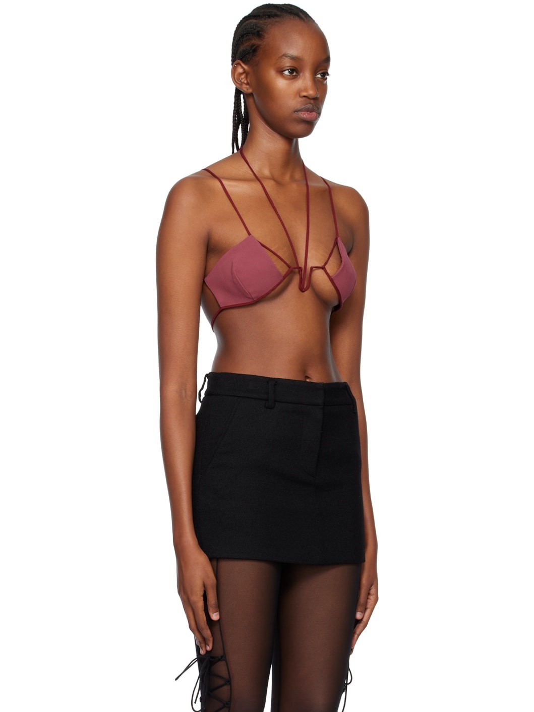 Burgundy Angular Bra - 2