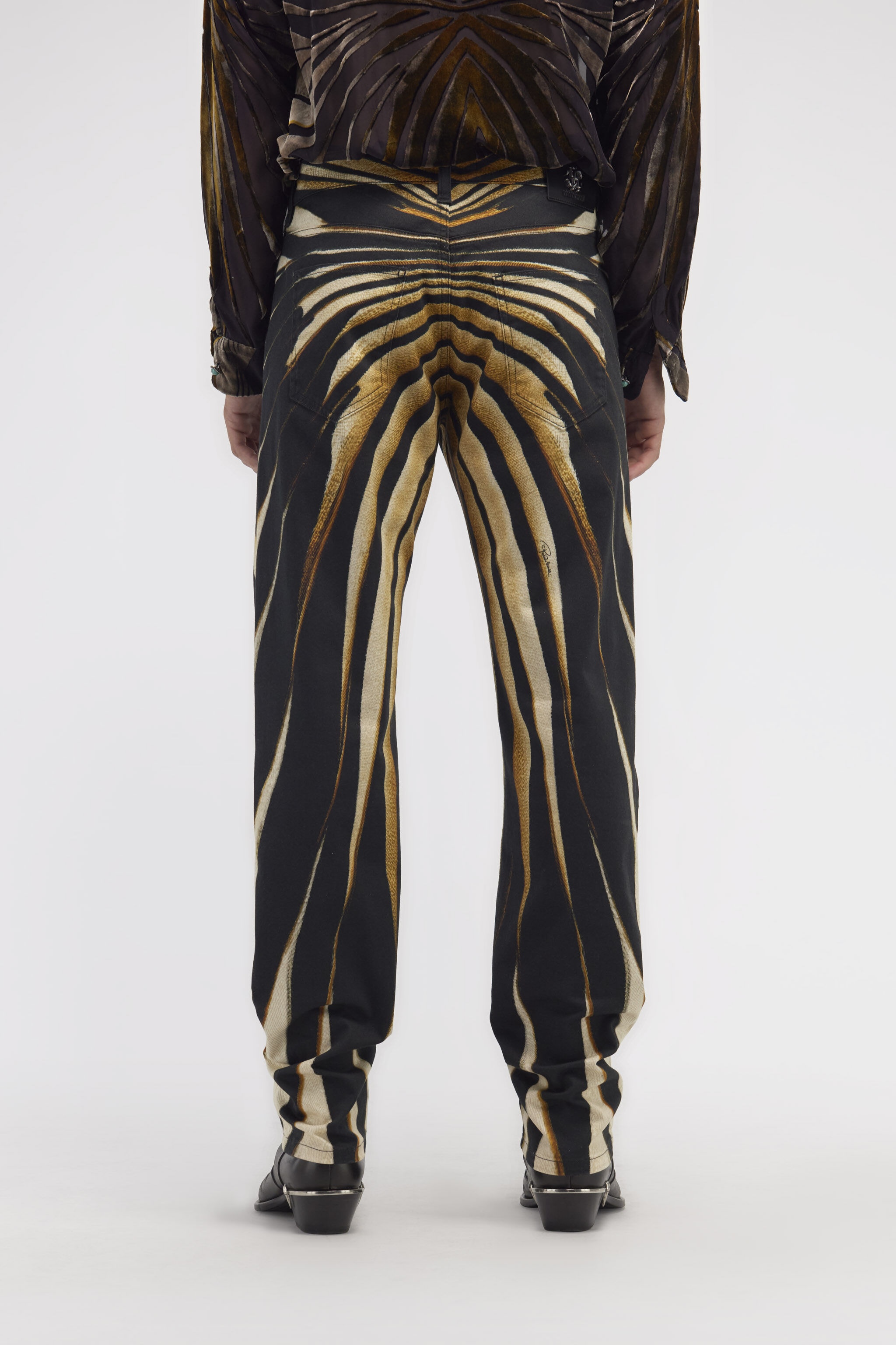 Slim fit jeans with Ray of Gold print - 4