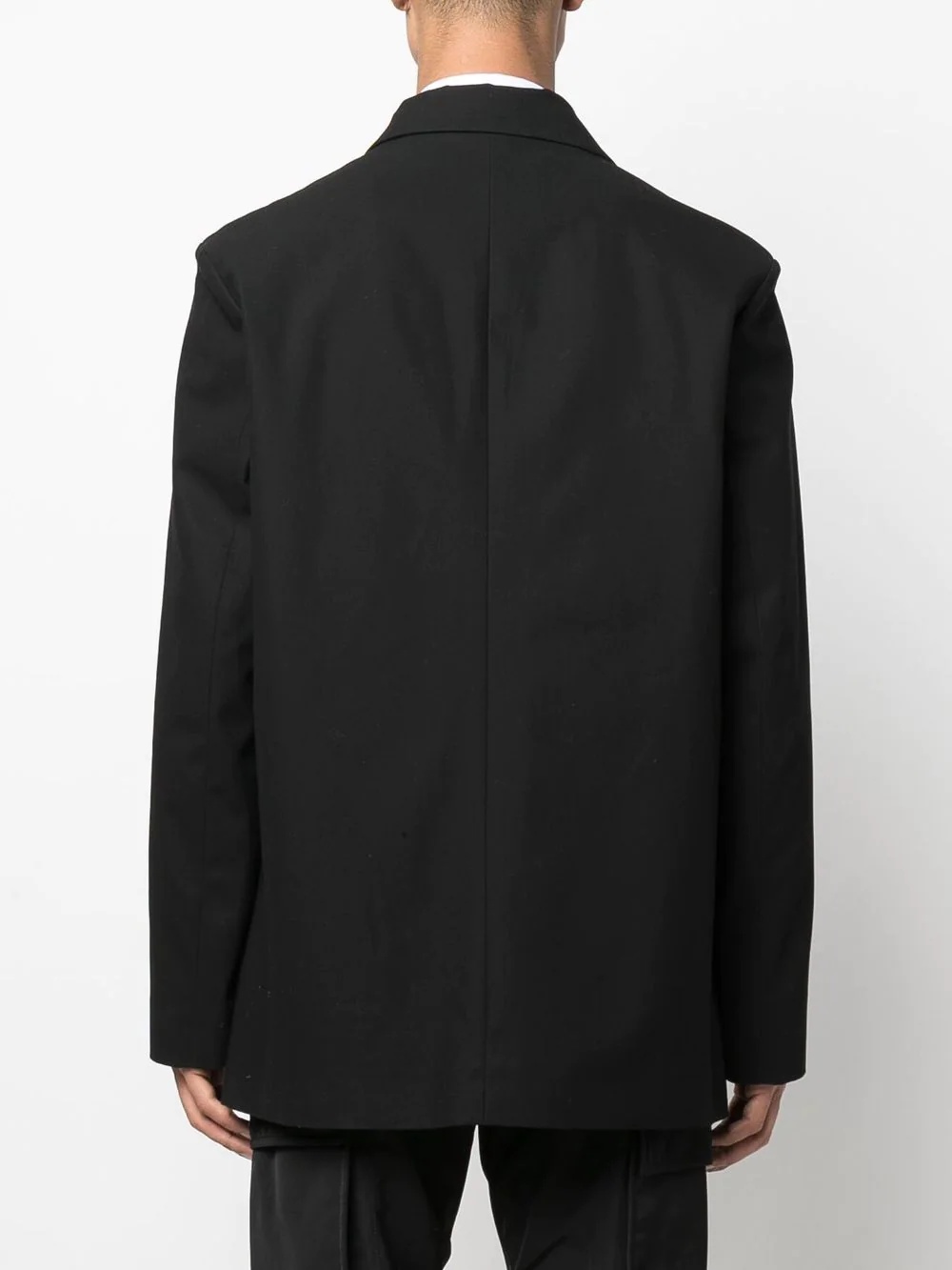 notched-lapels single-breasted blazer - 4