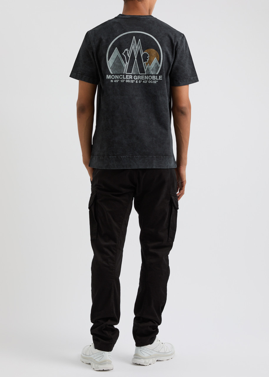 Printed faded cotton T-shirt - 4