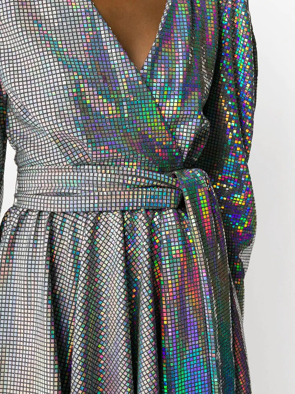 chain mail wrap dress - 5