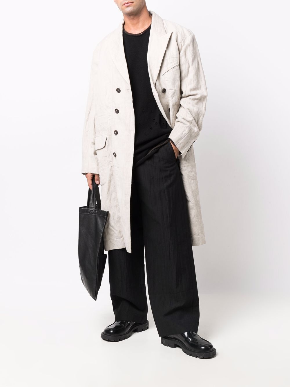 double-breasted trench coat - 2