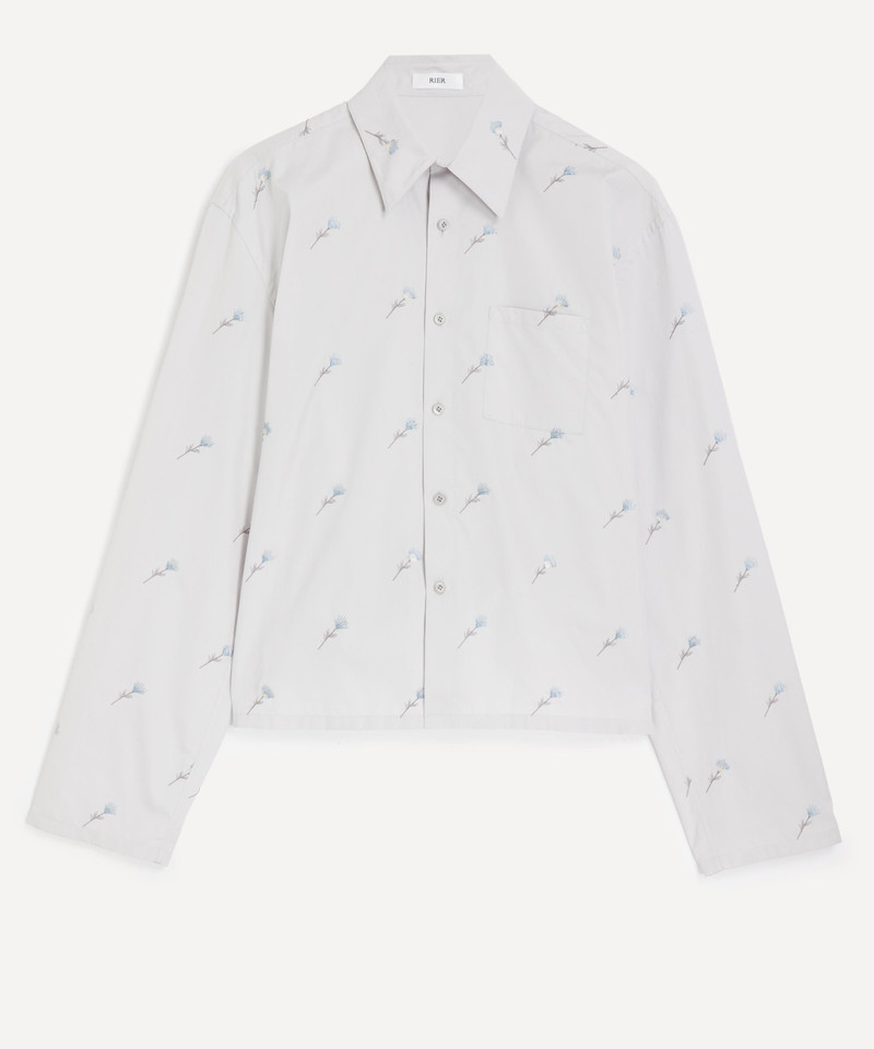 Floral Embroidered Button-Up Shirt 1