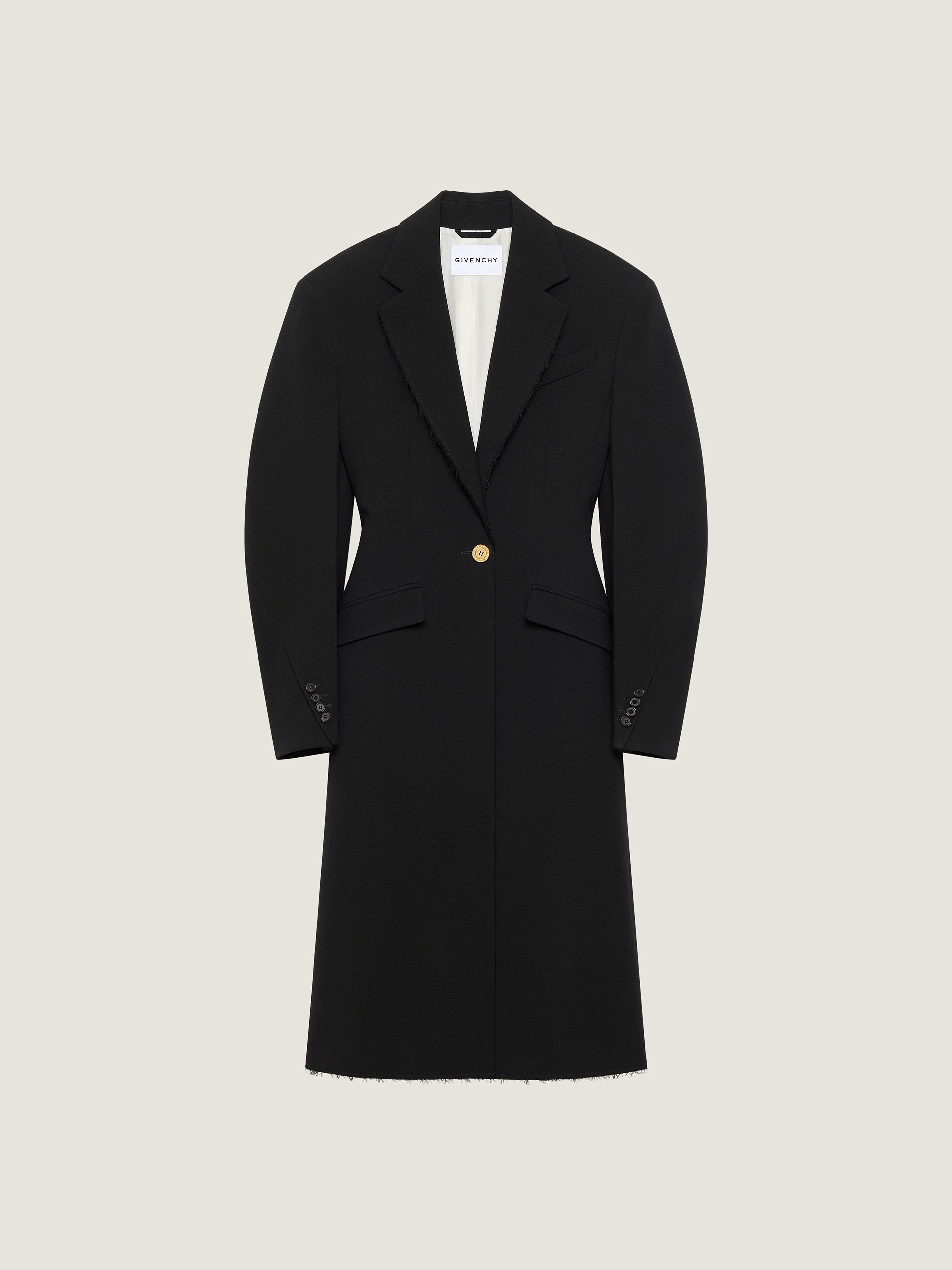 COCOON FITTED COAT IN WOOL - 1