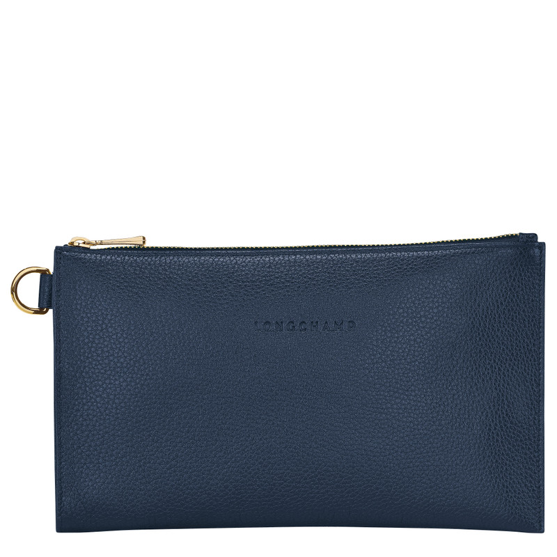 Le Foulonné Pouch Navy - Leather 1