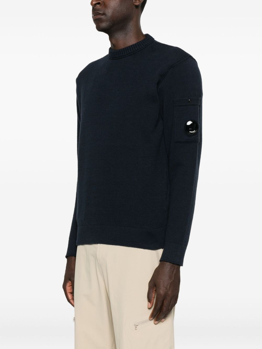 pocket crew-neck sweater - 3