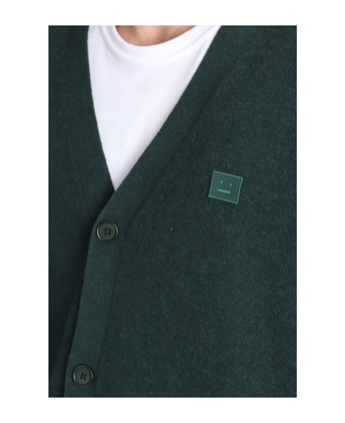 Cardigan In Green Wool - 5