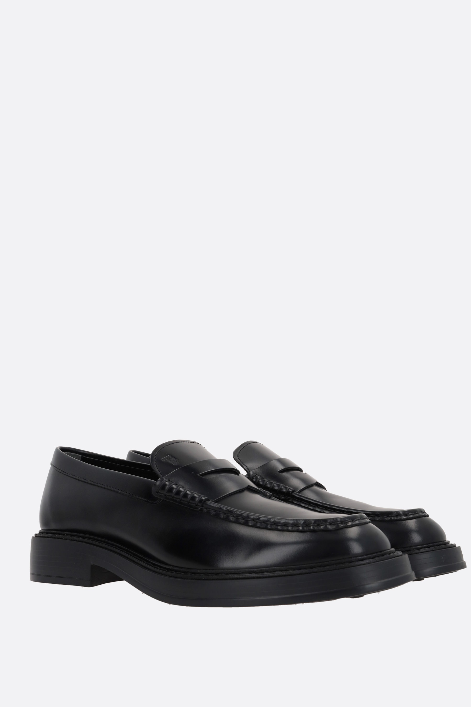BRUSHED LEATHER LOAFERS - 3