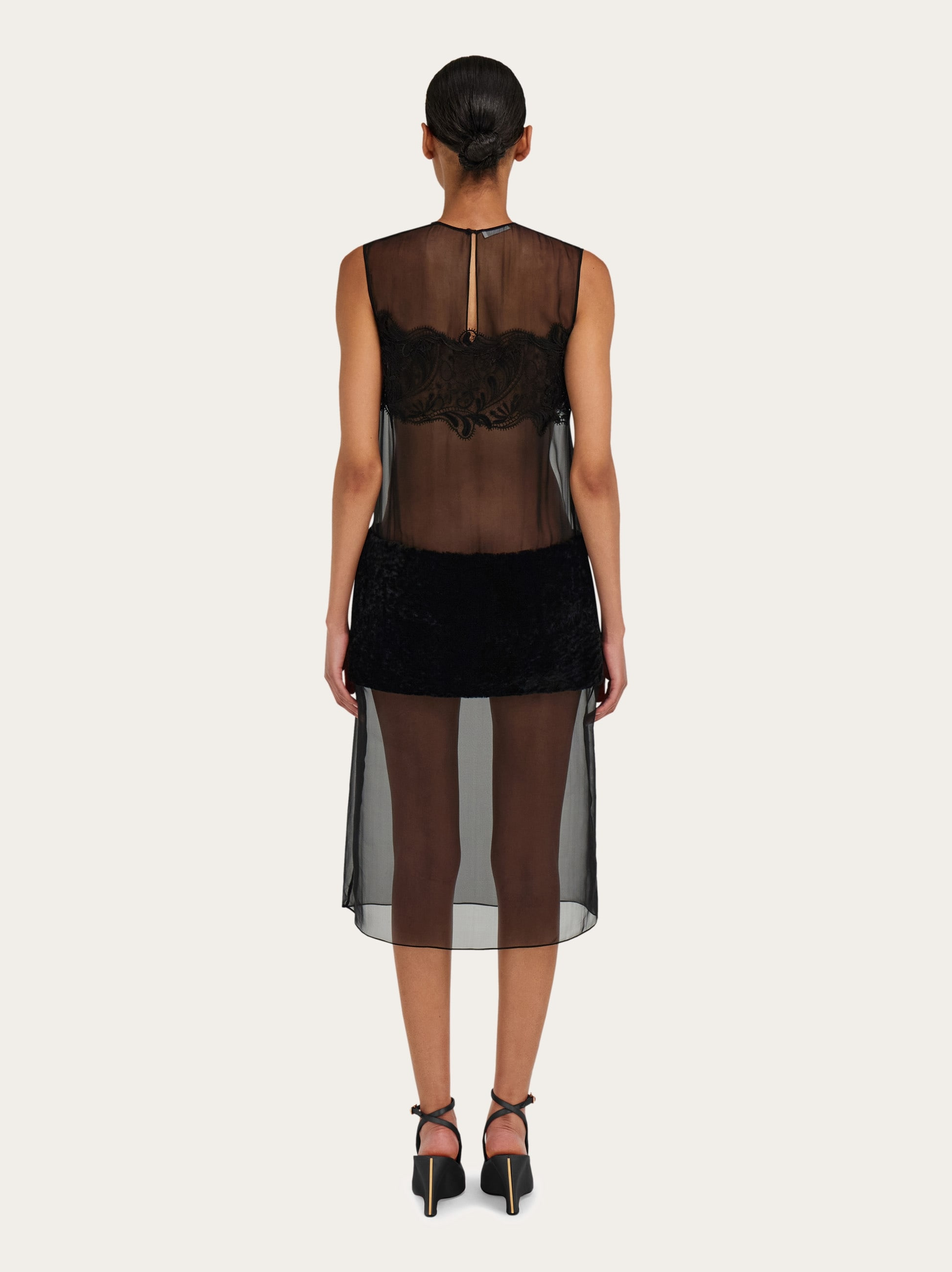 Shift dress with inlay details - 4